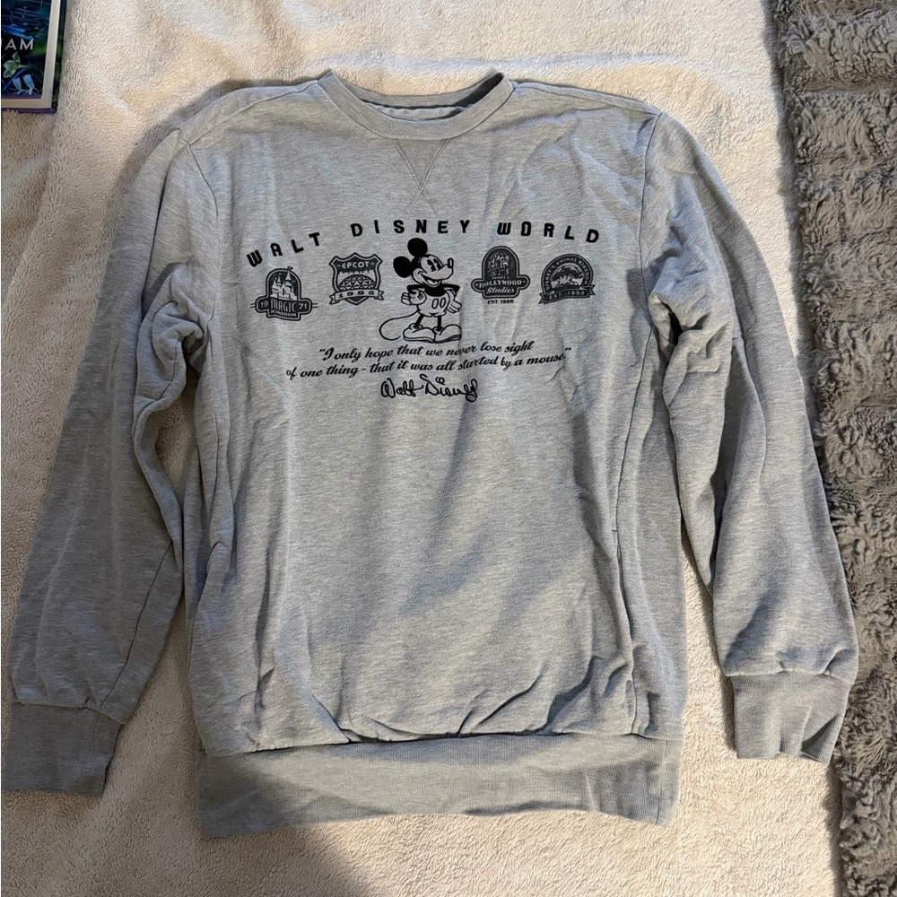 Disney Gray Crewneck Men's Sweater
